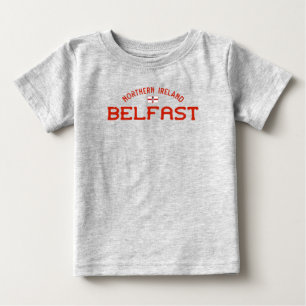 Distressed Belfast Northern Ireland Ulster Banner Baby T-Shirt