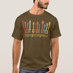 Distressed Best Gigi Ever Mommy Guitar Mothers Day T-Shirt