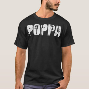 Distressed Best Poppa Ever Guitar Lover Guitarist2 T-Shirt