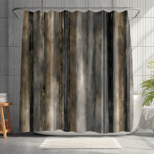Distressed Black Gold and Grey Stripe