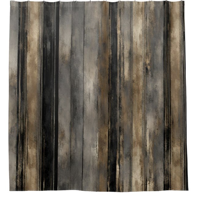 Distressed Black Gold and Grey Stripe (Front)