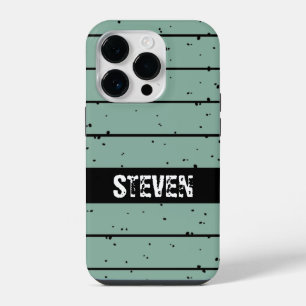 distressed blu green sunset name iPhone 14 pro case