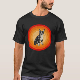 Distressed Boston Terrier Retro Style T-Shirt