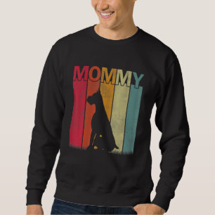 Distressed Boxer Dog Graphic Retro Mother's Day Mo Sweatshirt