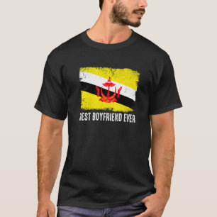 Distressed Brunei Flag Best Boyfriend Ever Patriot T-Shirt