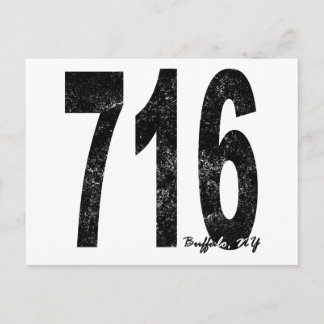 Distressed Buffalo 716 Postcard