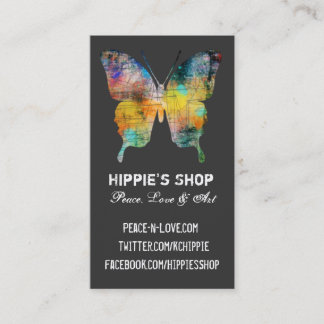 Distressed Butterfly Business Card
