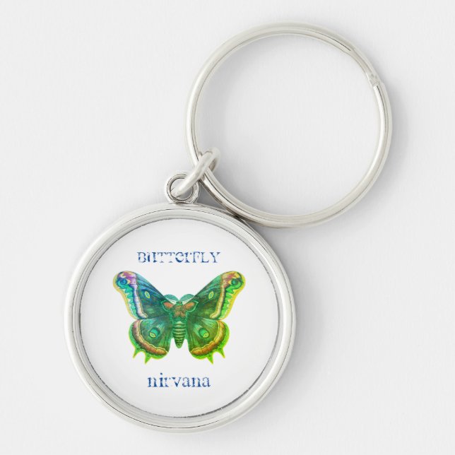 Distressed Butterfly Nirvana Keychain (Front)