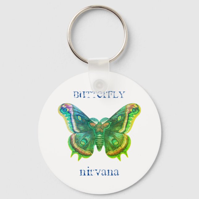 Distressed Butterfly Nirvana Keychain (Front)