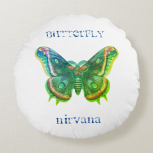 Distressed Butterfly Nirvana Throw Pillow