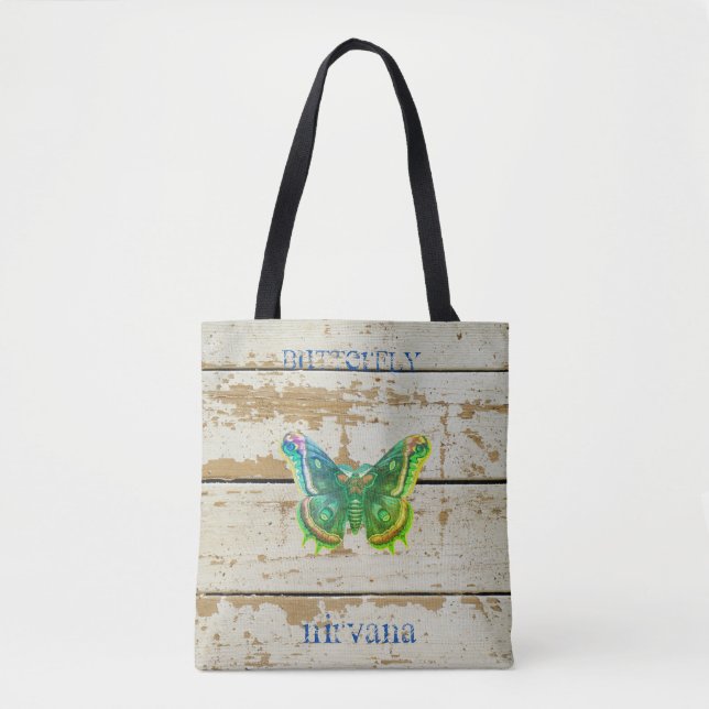 Distressed Butterfly Nirvana Tote Bag (Front)