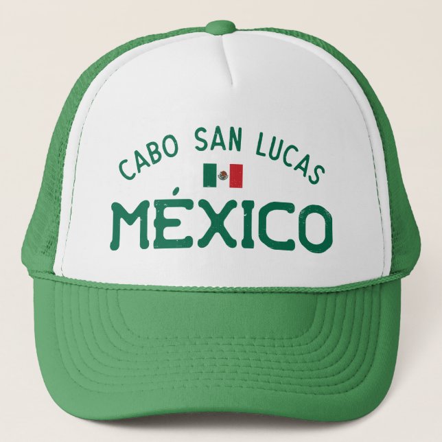 Distressed Cabo San Lucas México (Mexico) Trucker Hat (Front)