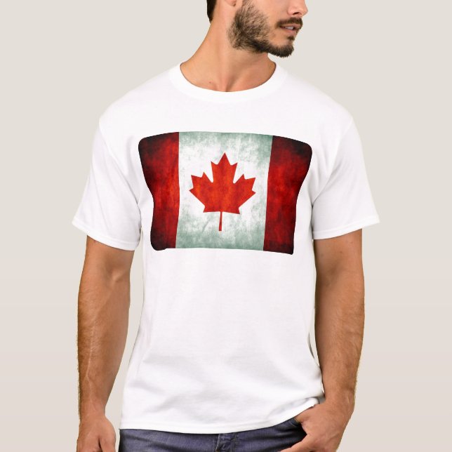 Distressed Canada Flag T-Shirt (Front)