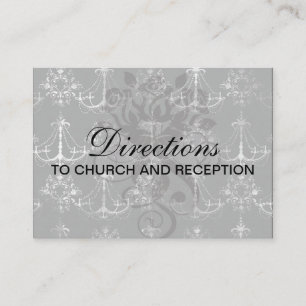 distressed chandelier black white enclosure card