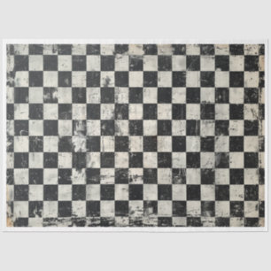 Distressed Chequered Tissue Paper