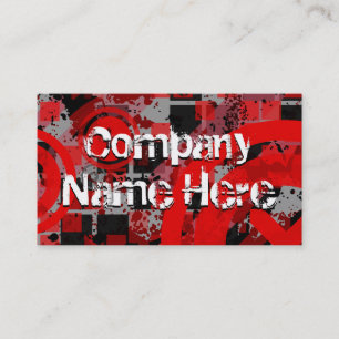 distressed chex business card