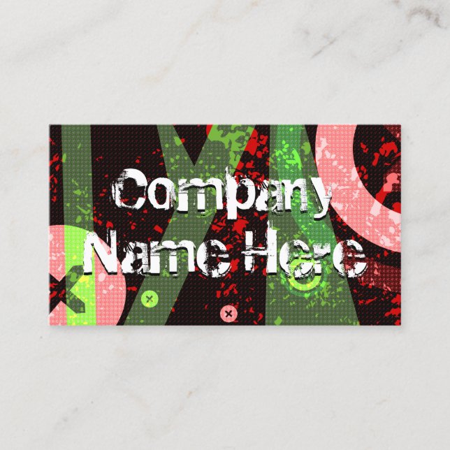 distressed chex business card (Front)