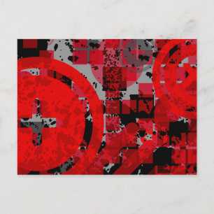 distressed chex : postcard