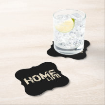 distressed chic HOME LIFE | Round Paper Coaster