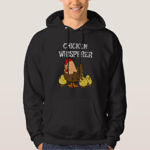 Distressed Chicken Whisperer Chicken Lover Farming Hoodie