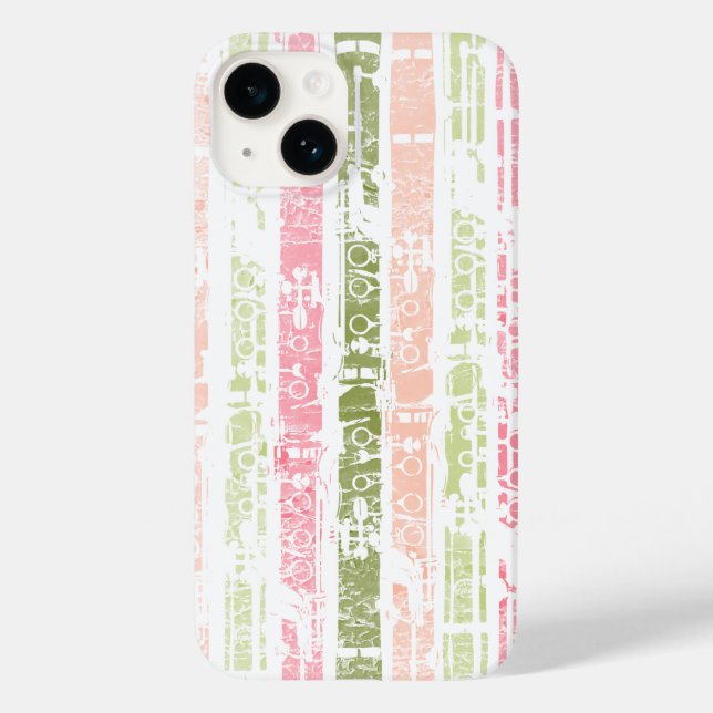 Distressed Clarinet Case-Mate iPhone Case (Back)