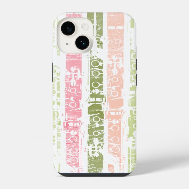 Distressed Clarinet iPhone Case (Back)