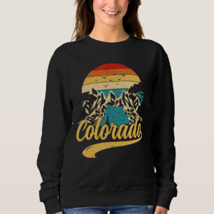 Distressed Colorado Flag Rocky Mountains Sweatshirt