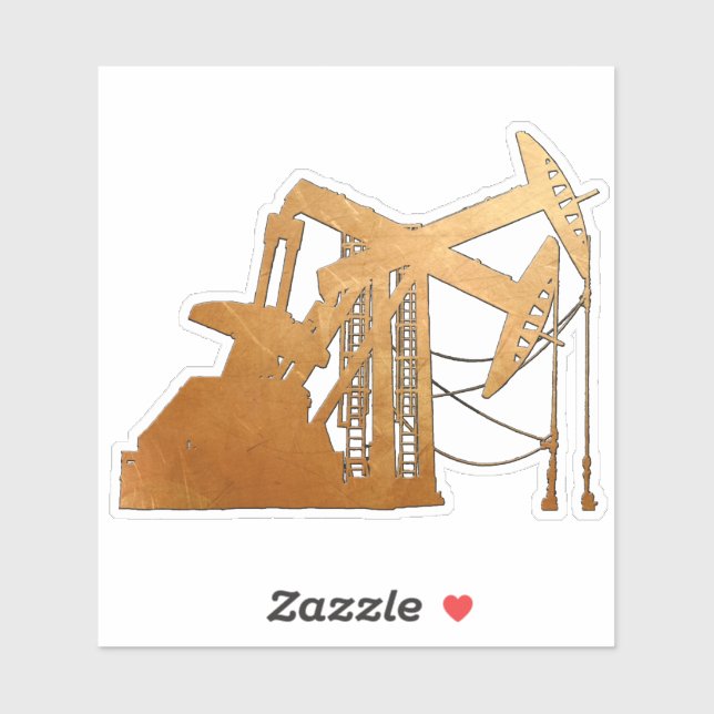 Distressed Copper Colour Oil Pumping Unit Design  (Sheet)