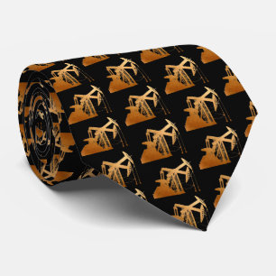 Distressed Copper Oil Pumping Unit Design Tie
