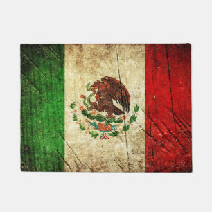 Distressed Country Flags Mexico Doormat