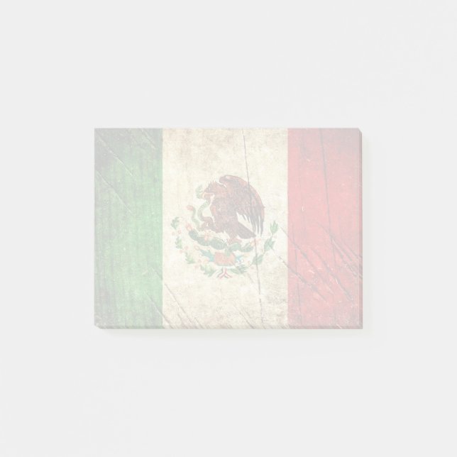 Distressed Country Flags | Mexico Post-it Notes (Front)