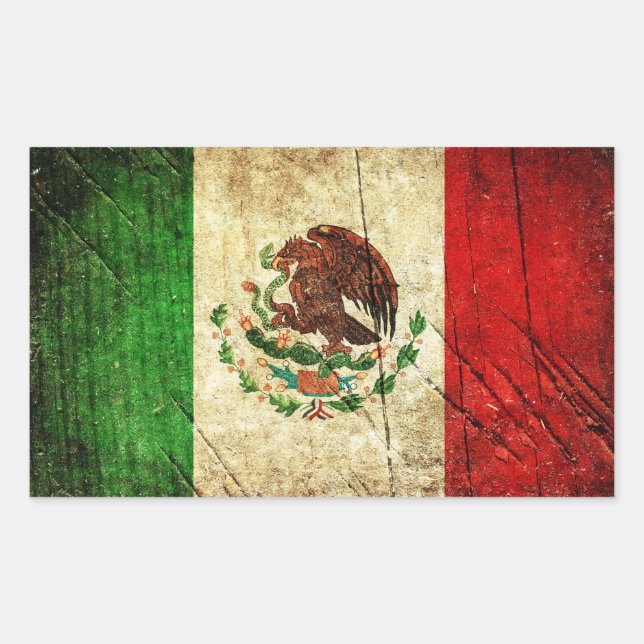 Distressed Country Flags | Mexico Sticker (Front)