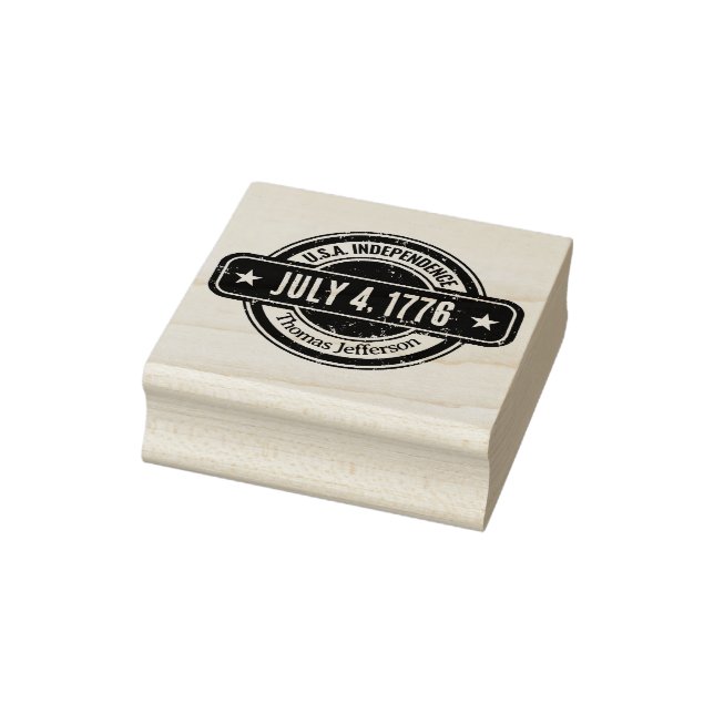 Distressed Custom Independence U.S. History Dates Rubber Stamp (Stamp)