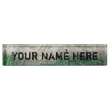 Distressed Customizable Desk Nameplate