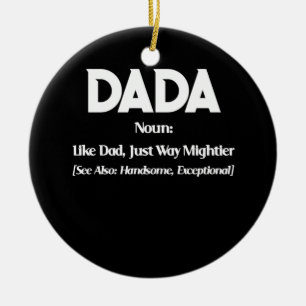 Distressed Dada Definition Retro Father's Day Ceramic Ornament