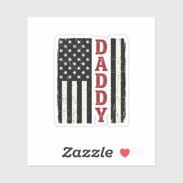 Distressed Daddy American Flag Shirt Design_1 (Sheet)
