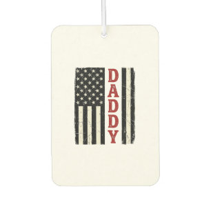 Distressed Daddy American Flag Shirt Design_1 Air Freshener
