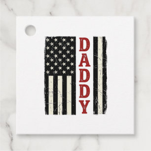 Distressed Daddy American Flag Shirt Design_1 Favour Tags