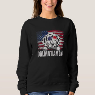 Distressed Dalmatian Dad Usa Flag Father's Day Sweatshirt