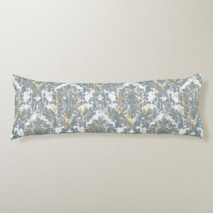 Distressed Damask Pattern Body Pillow