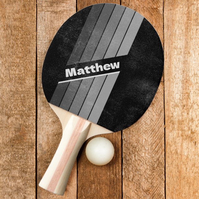 Distressed Dark Gradient Rainbow with Name Ping Pong Paddle (Creator Uploaded)