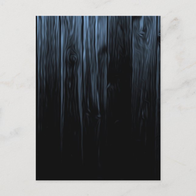 Distressed Dark Wood Texture - Blue Postcard (Front)