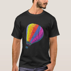 Distressed Design Colourful Hot Air Balloon Cool B T-Shirt