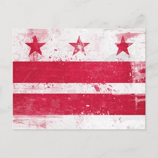 Distressed District of Columbia Flag Postcard (Front)