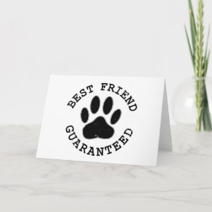 Distressed Dog Paw Best Friend Guaranteed Card