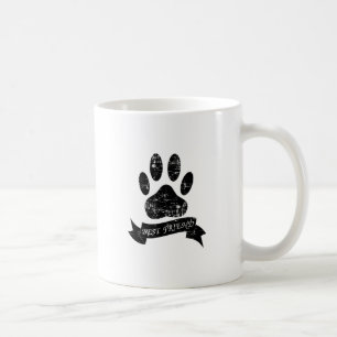 Distressed Dog Paw With Ribbon Coffee Mug