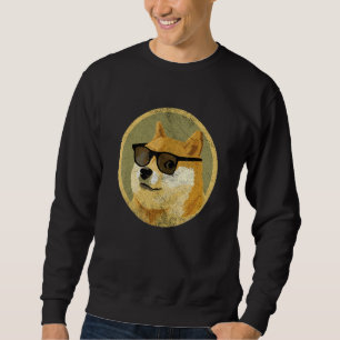 Distressed Doge Dog Meme Costume With Deal With It Sweatshirt