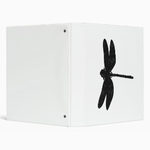 Distressed Dragonfly Silhouette Binder