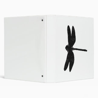 Distressed Dragonfly Silhouette Binder