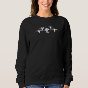 Distressed Drone Designs Awesome Rc Quadcopters Dr Sweatshirt